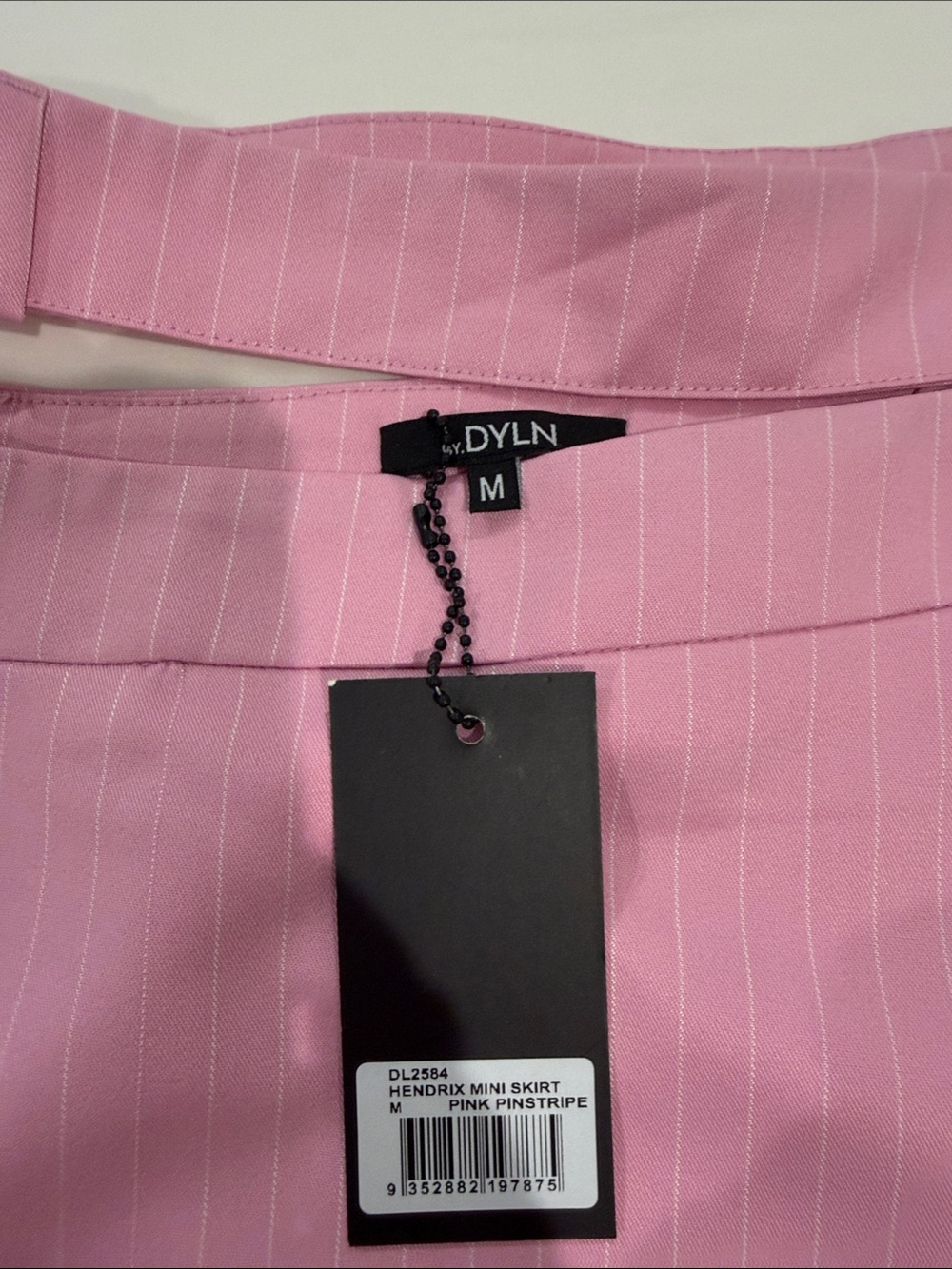 REVOLVE Pink Pinstripe Mini Skirt